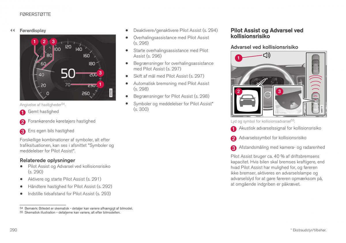 Volvo XC40 Bilens instruktionsbog / page 292