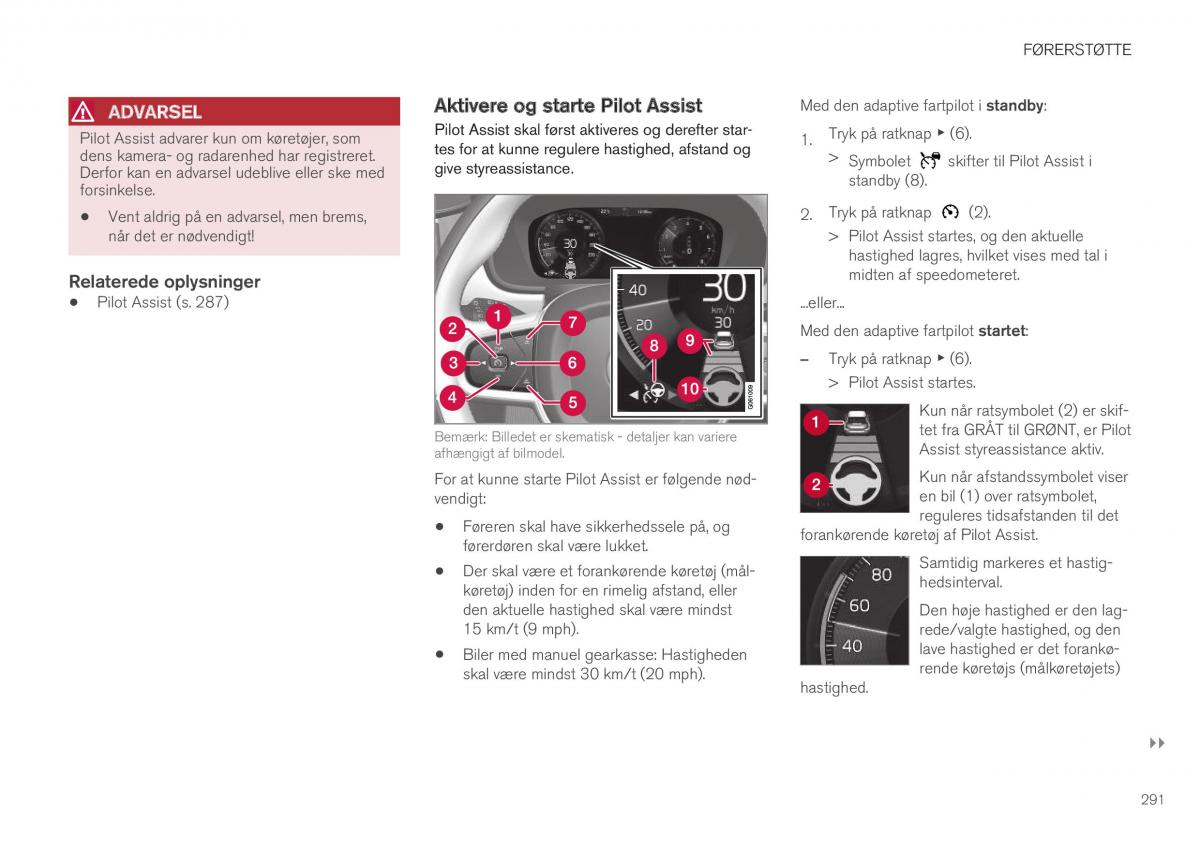 Volvo XC40 Bilens instruktionsbog / page 293