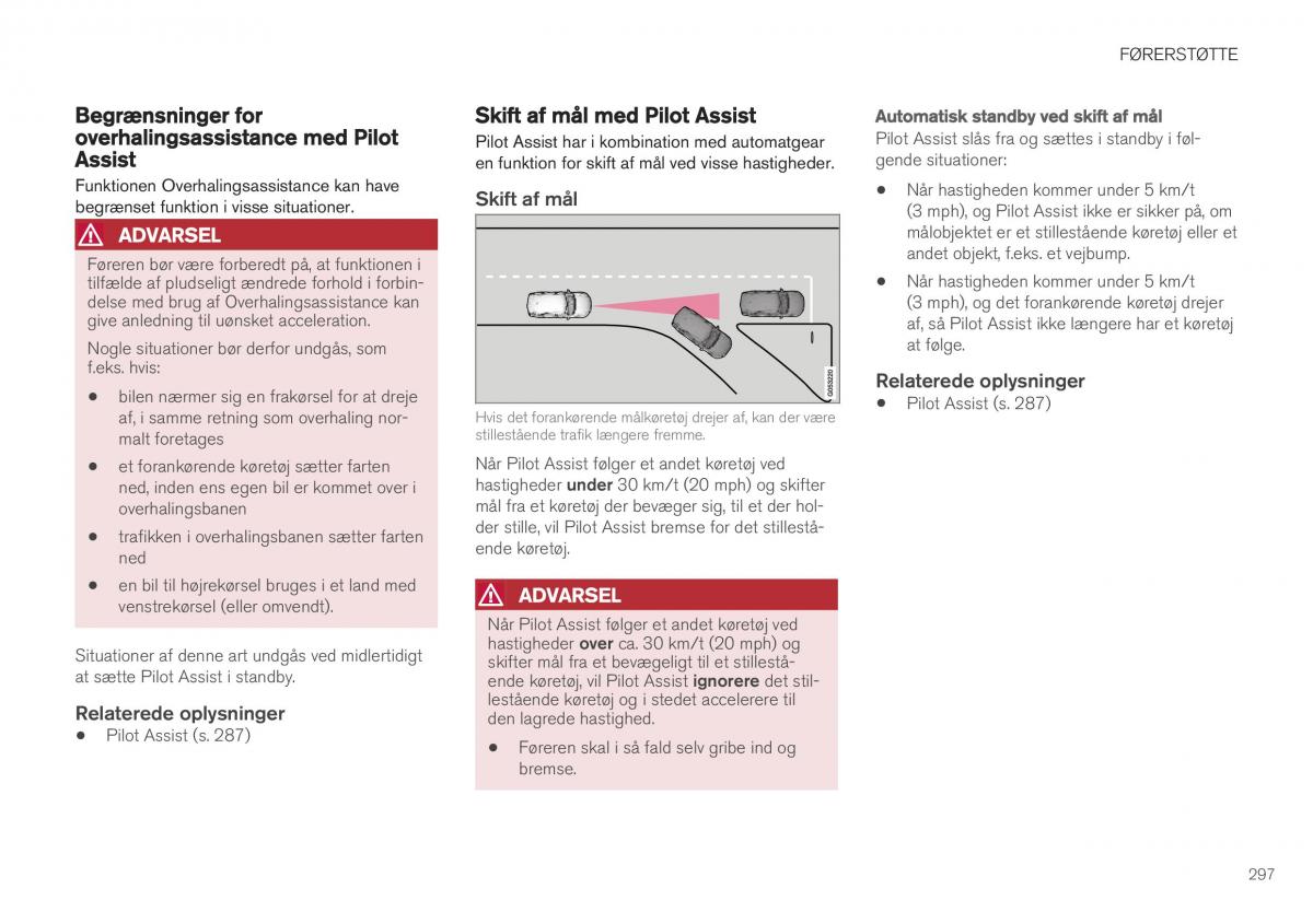 Volvo XC40 Bilens instruktionsbog / page 299