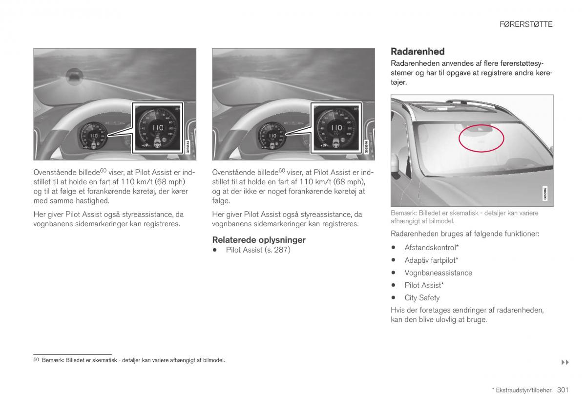 Volvo XC40 Bilens instruktionsbog / page 303