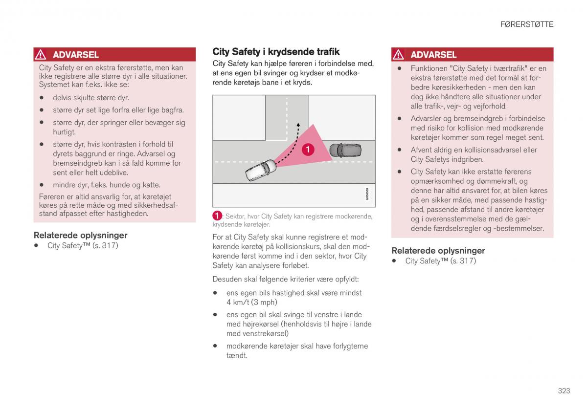 Volvo XC40 Bilens instruktionsbog / page 325