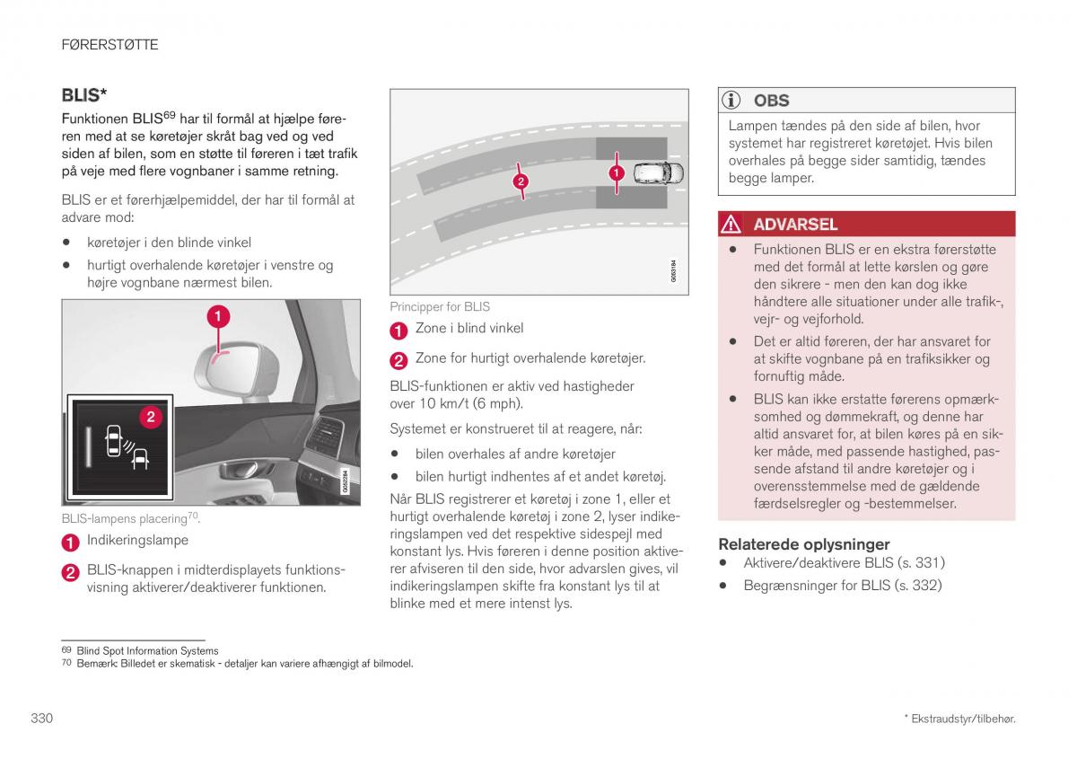 Volvo XC40 Bilens instruktionsbog / page 332