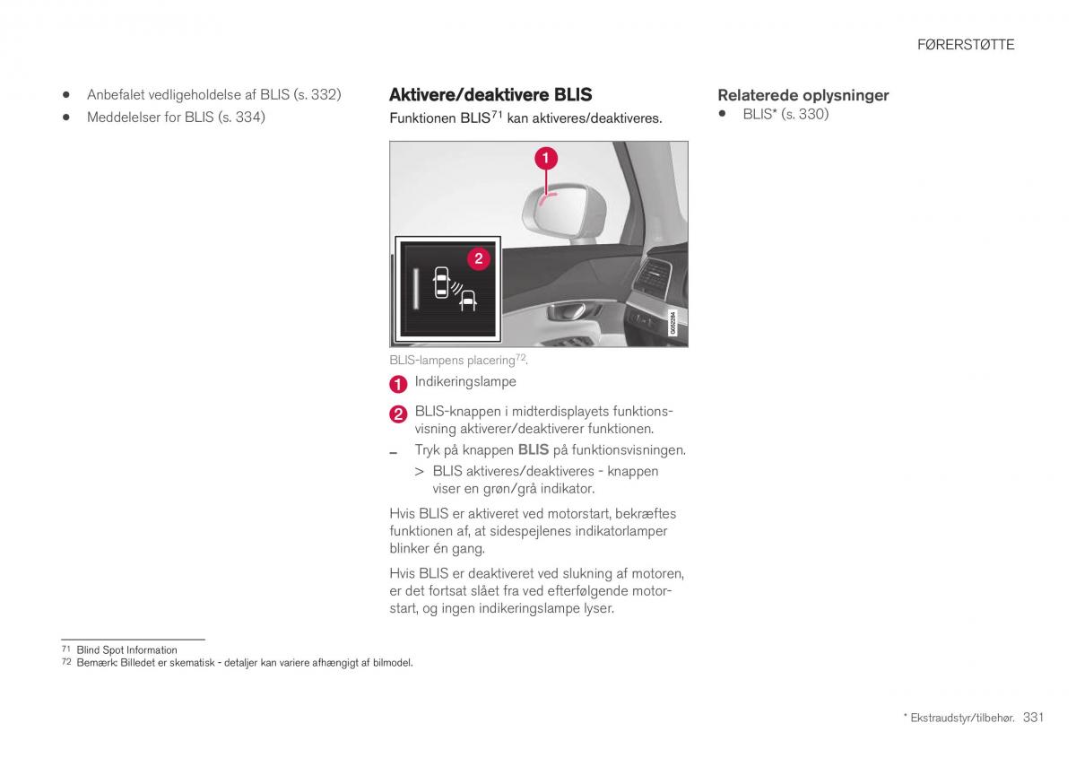 Volvo XC40 Bilens instruktionsbog / page 333