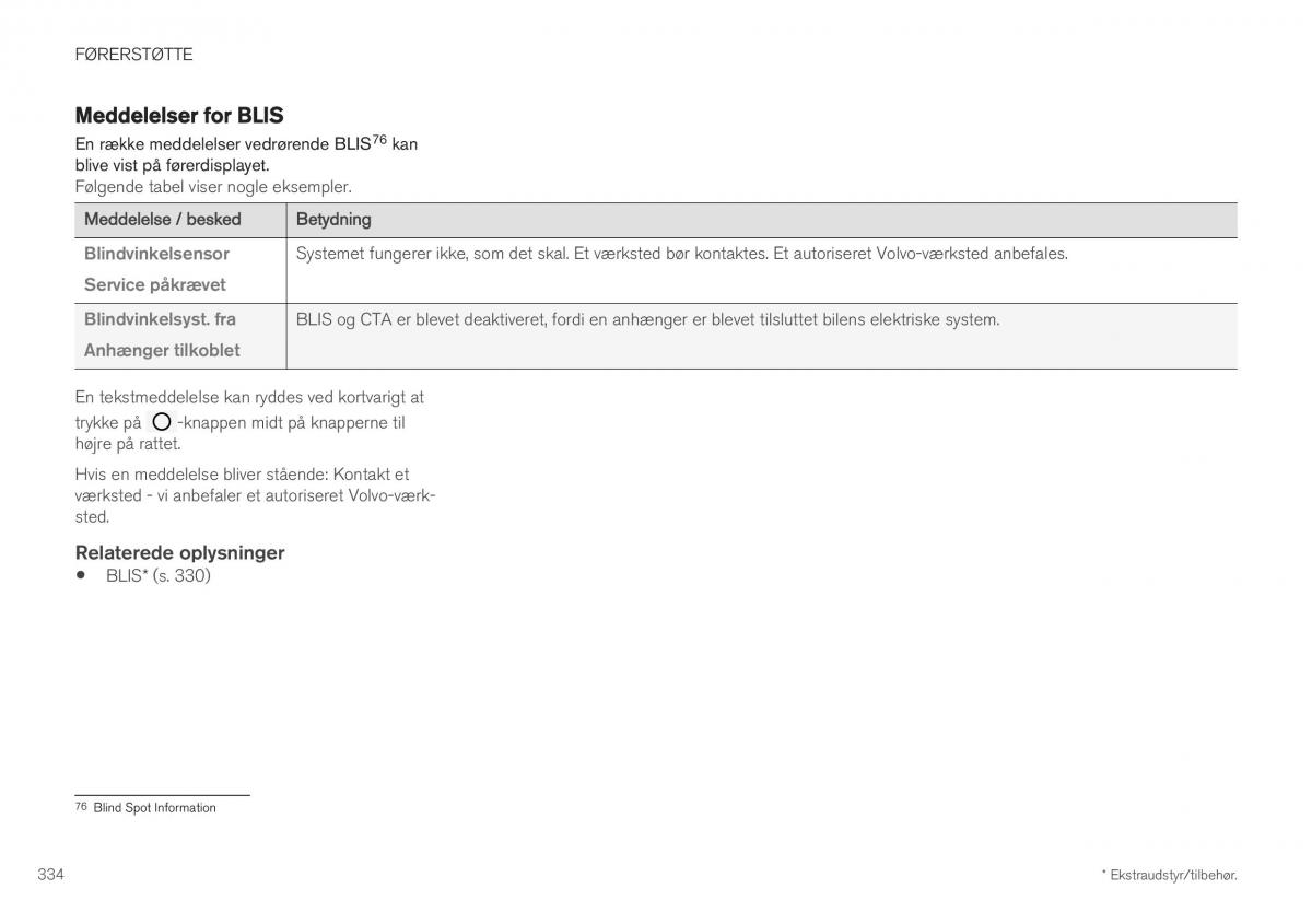 Volvo XC40 Bilens instruktionsbog / page 336