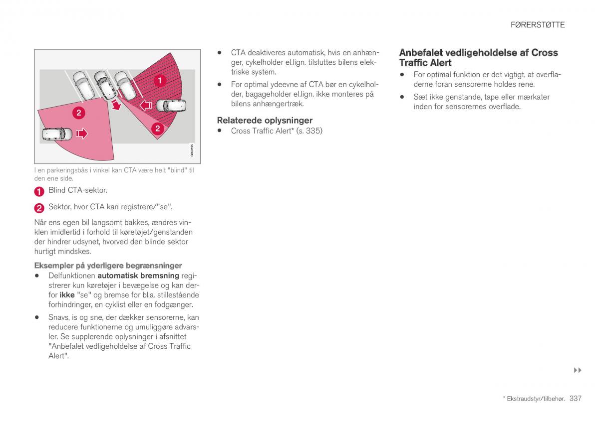 Volvo XC40 Bilens instruktionsbog / page 339