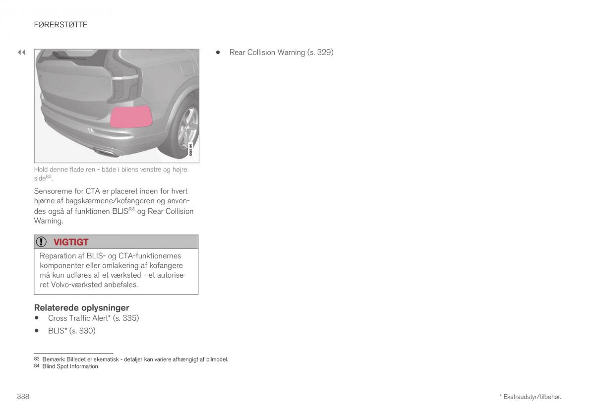 Volvo XC40 Bilens instruktionsbog / page 340