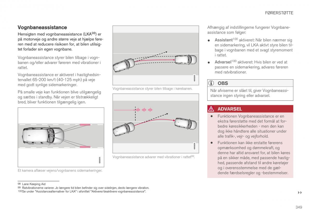 Volvo XC40 Bilens instruktionsbog / page 351