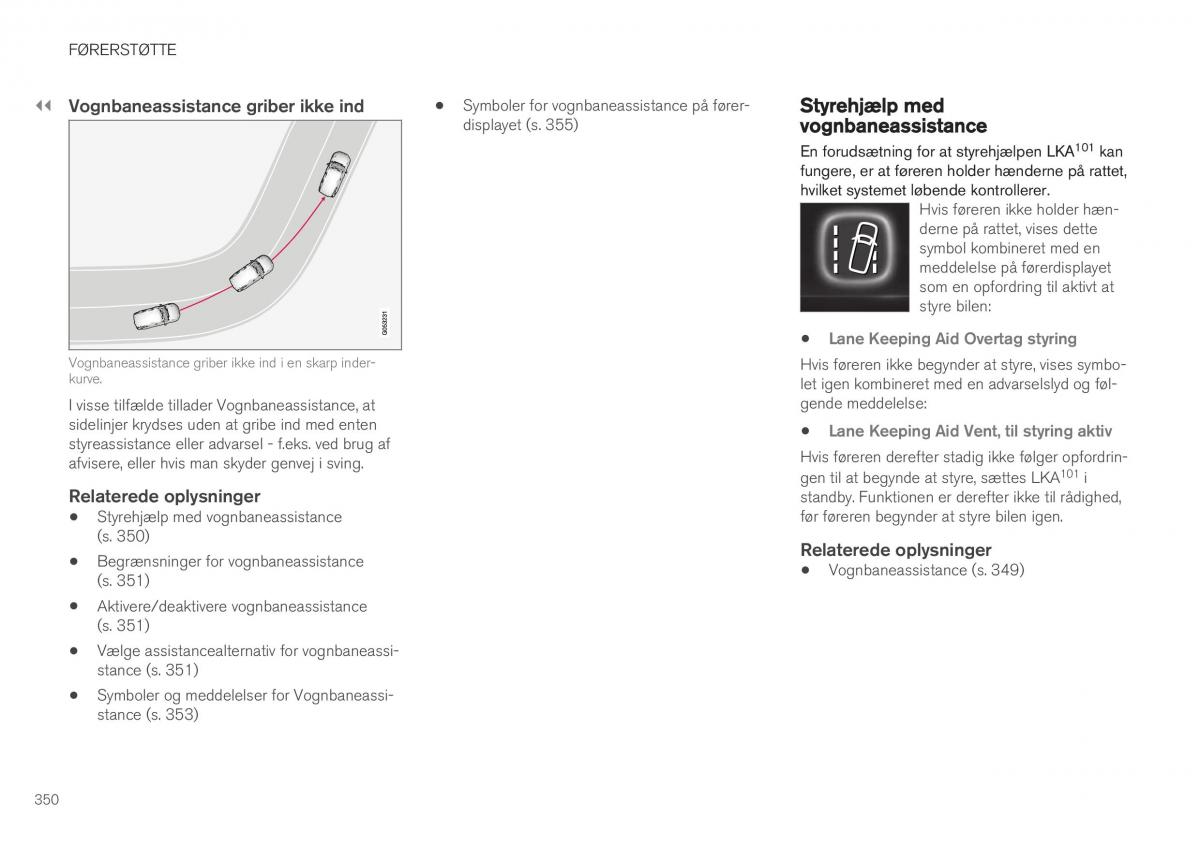 Volvo XC40 Bilens instruktionsbog / page 352