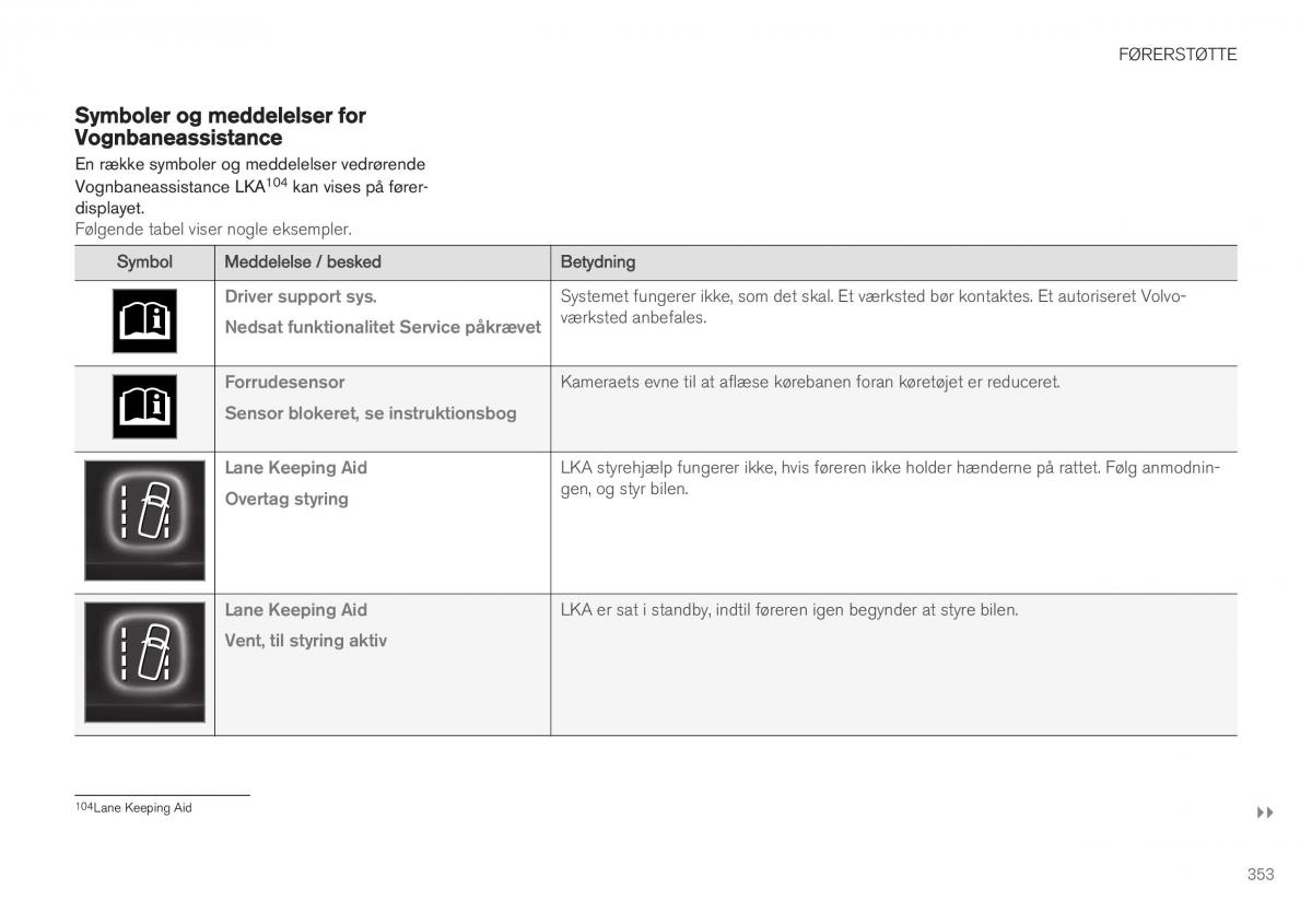 Volvo XC40 Bilens instruktionsbog / page 355