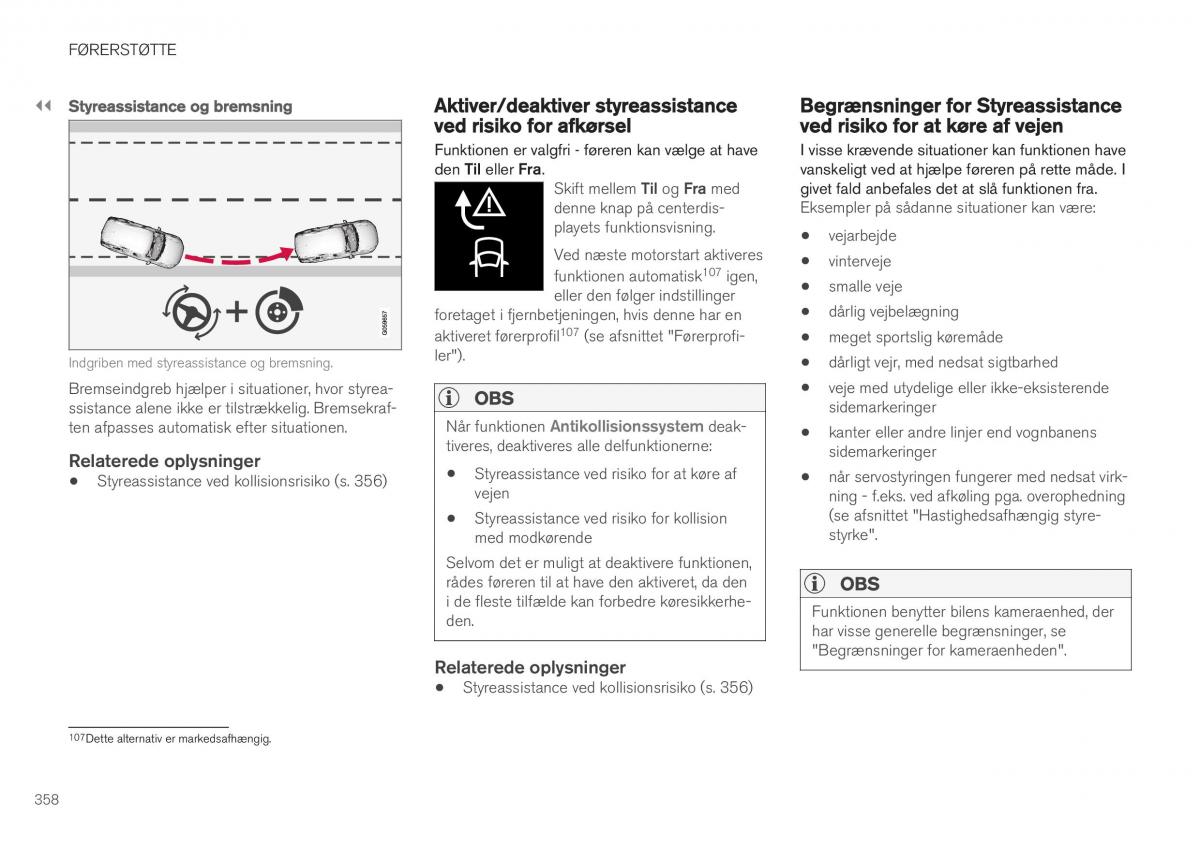 Volvo XC40 Bilens instruktionsbog / page 360