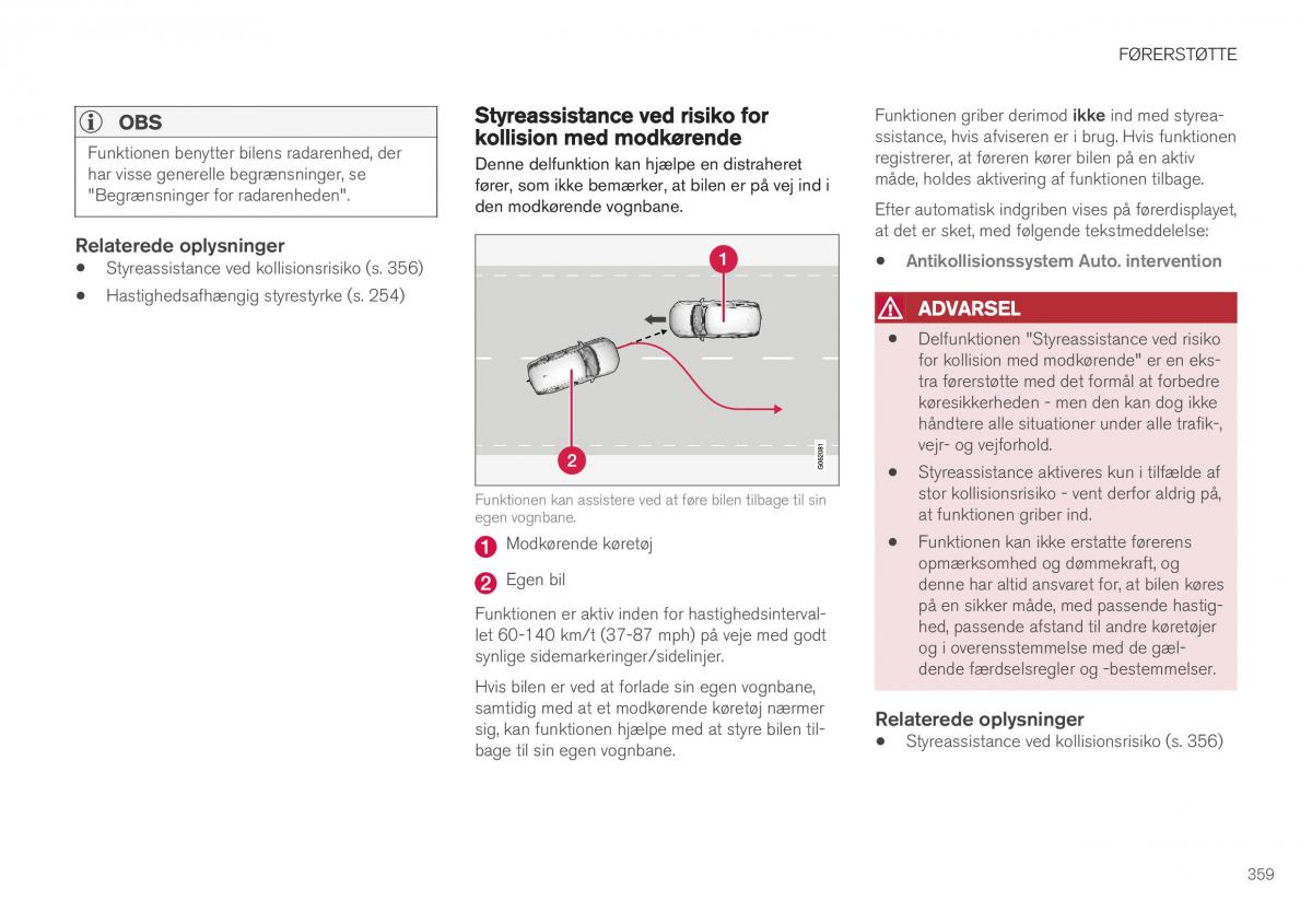 Volvo XC40 Bilens instruktionsbog / page 361