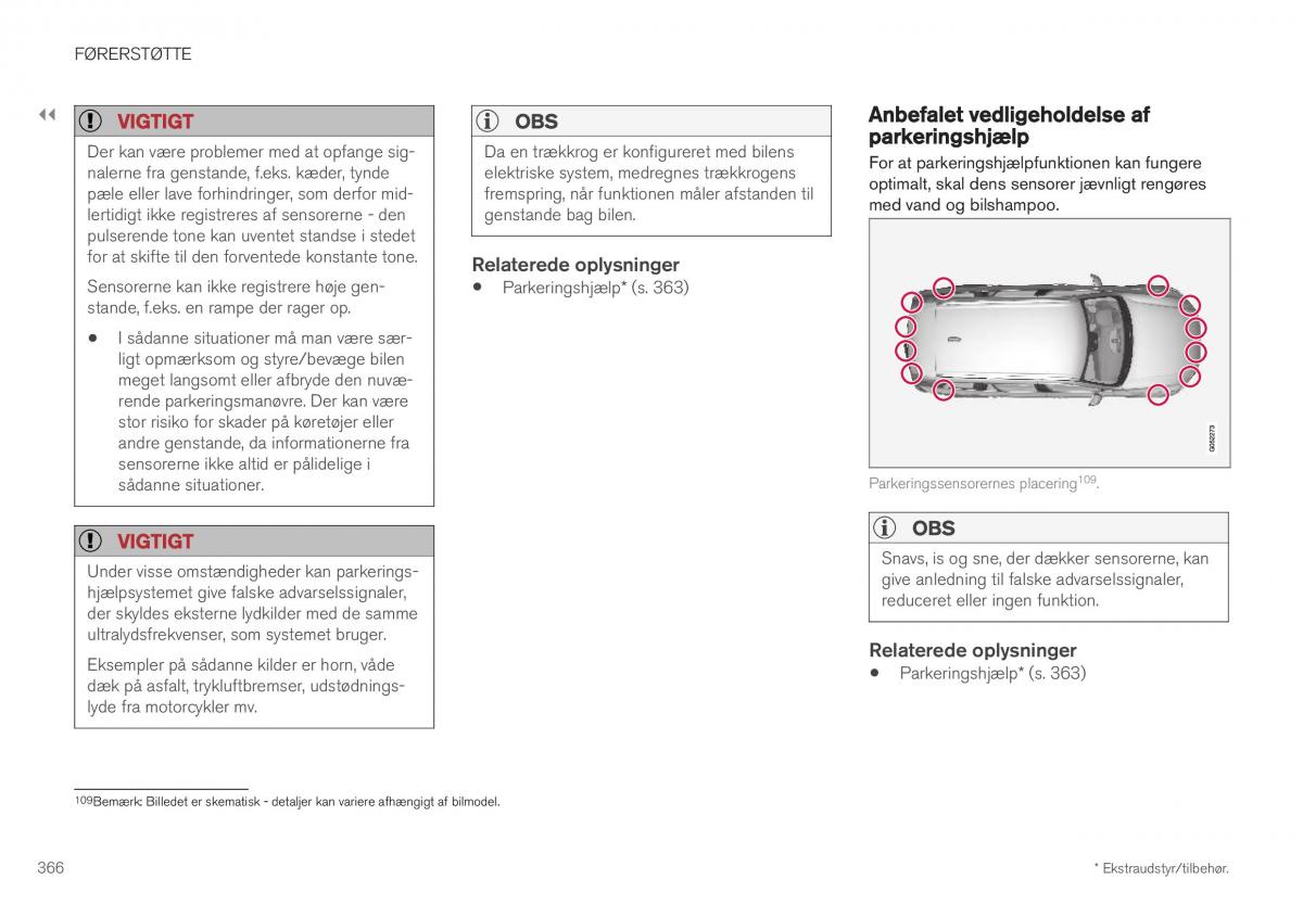 Volvo XC40 Bilens instruktionsbog / page 368