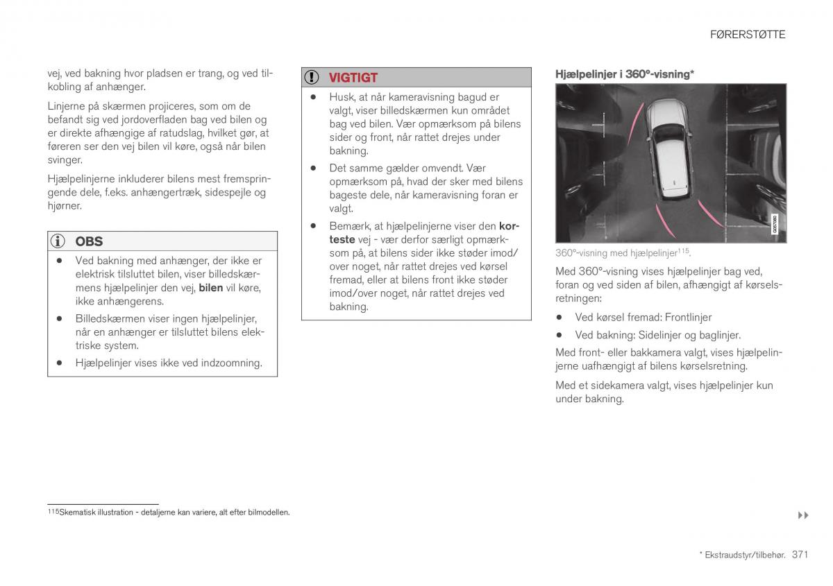 Volvo XC40 Bilens instruktionsbog / page 373