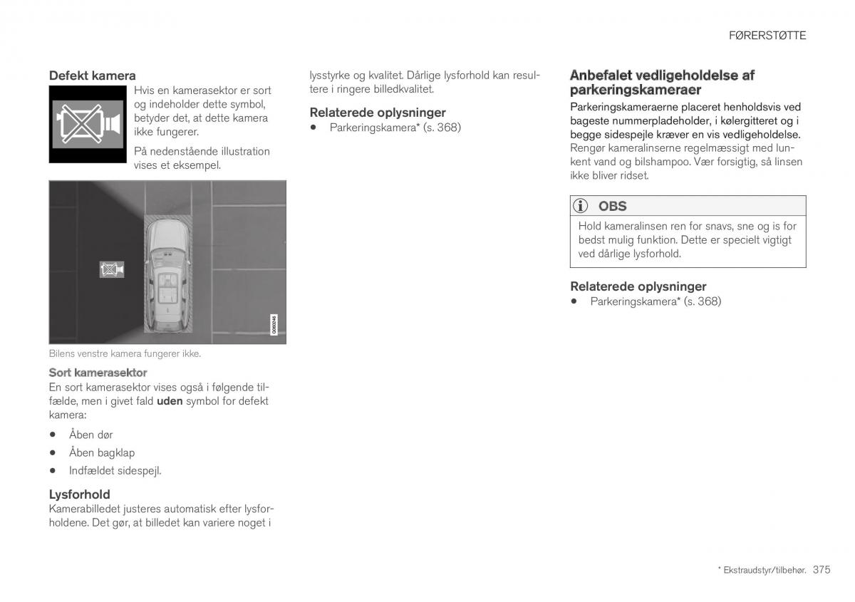 Volvo XC40 Bilens instruktionsbog / page 377