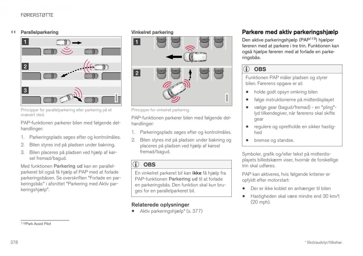 Volvo XC40 Bilens instruktionsbog / page 380