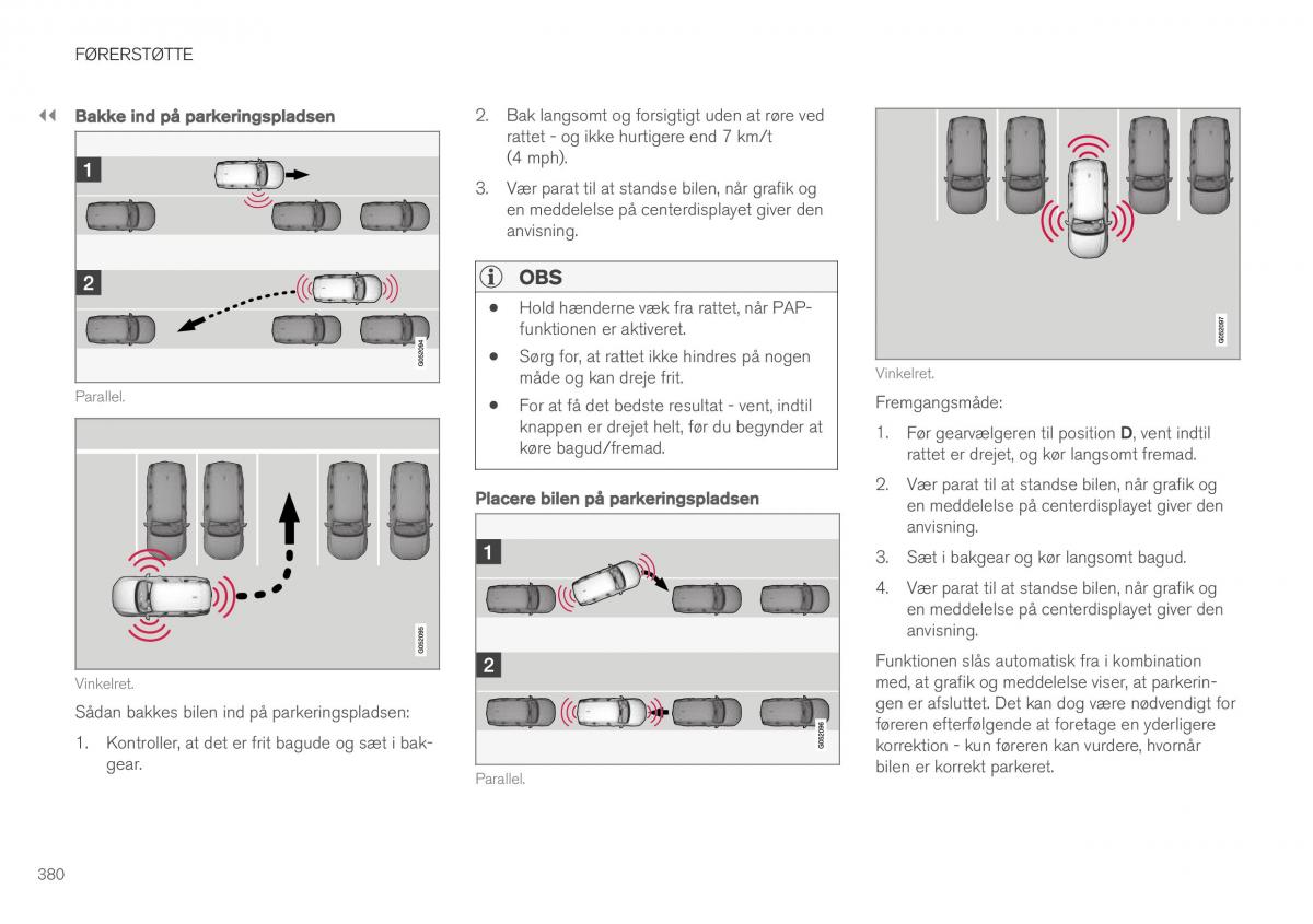 Volvo XC40 Bilens instruktionsbog / page 382