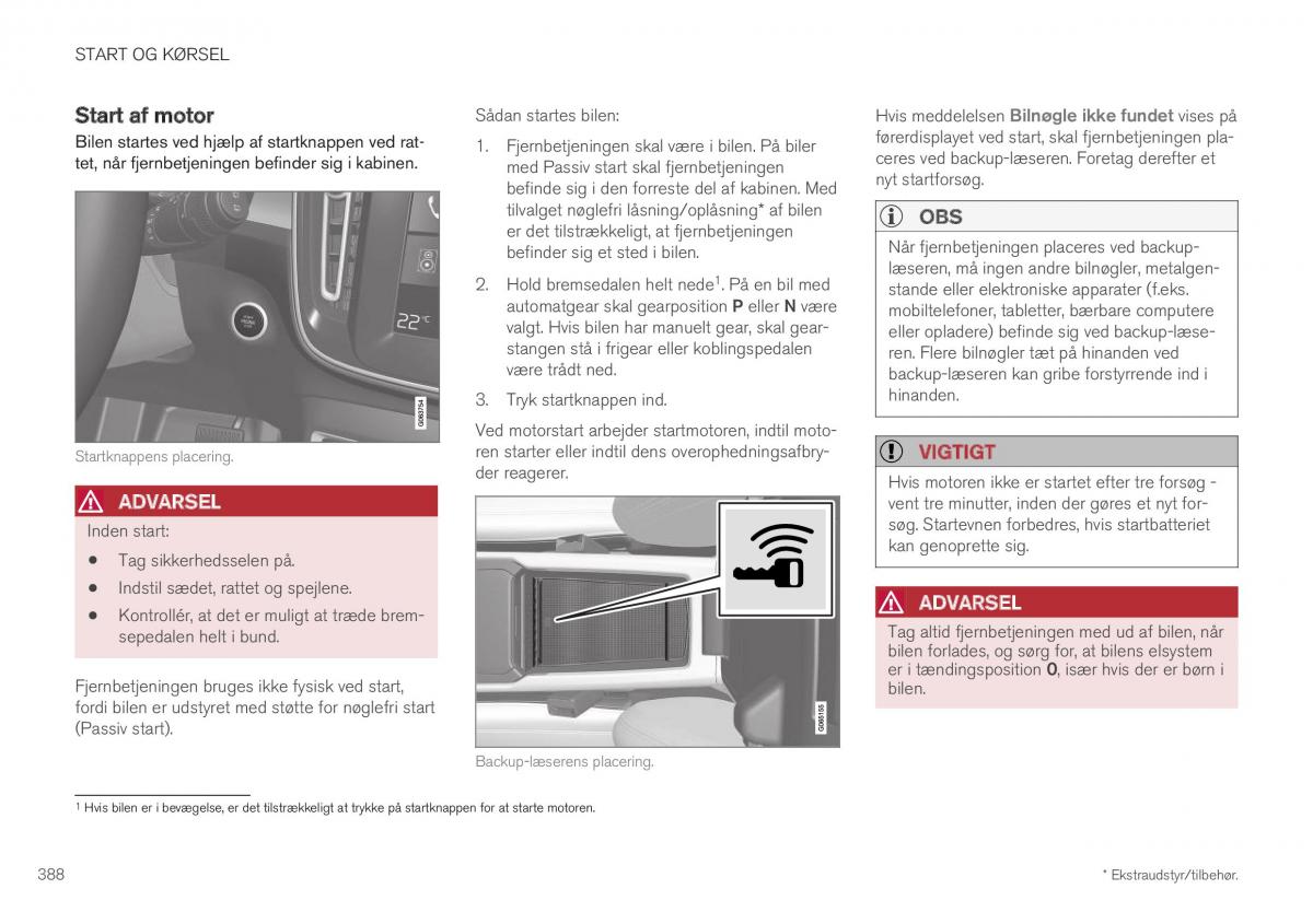 Volvo XC40 Bilens instruktionsbog / page 390