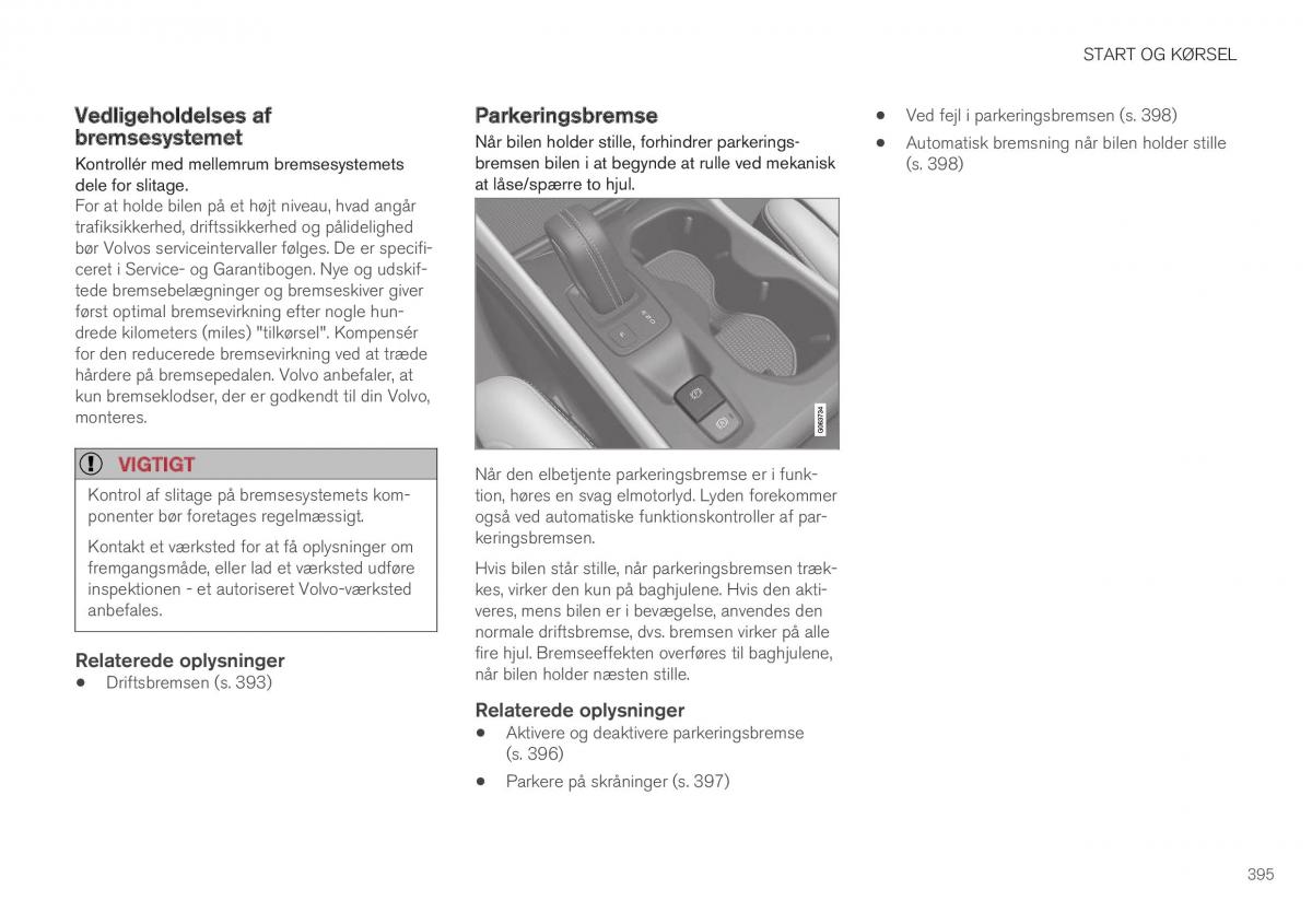 Volvo XC40 Bilens instruktionsbog / page 397