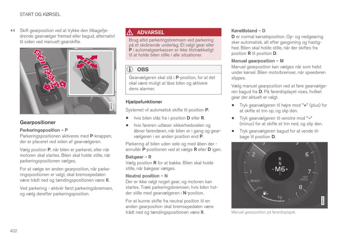 Volvo XC40 Bilens instruktionsbog / page 404