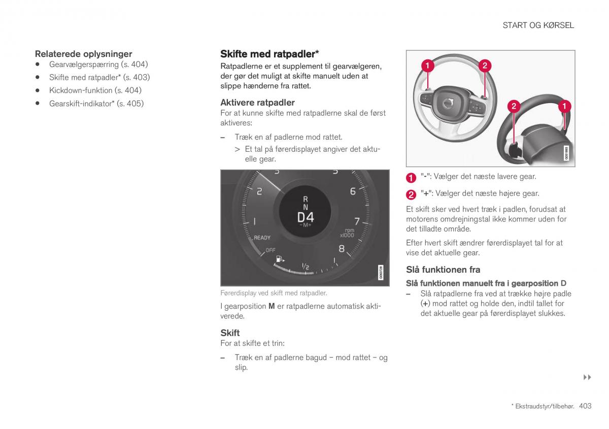 Volvo XC40 Bilens instruktionsbog / page 405