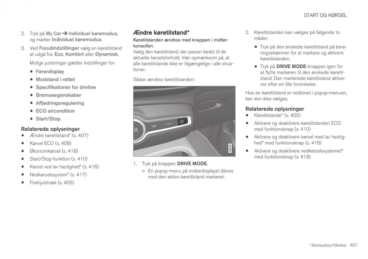 Volvo XC40 Bilens instruktionsbog / page 409