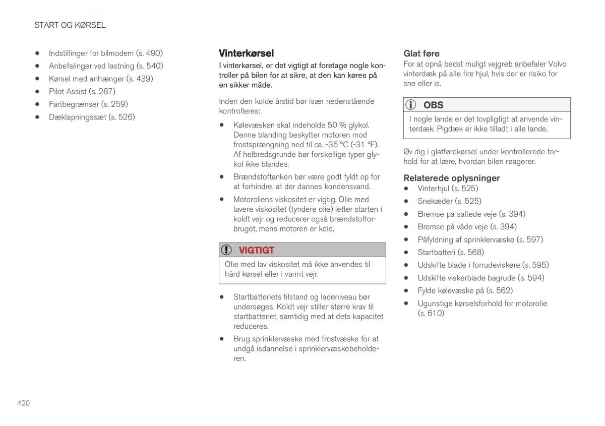 Volvo XC40 Bilens instruktionsbog / page 422