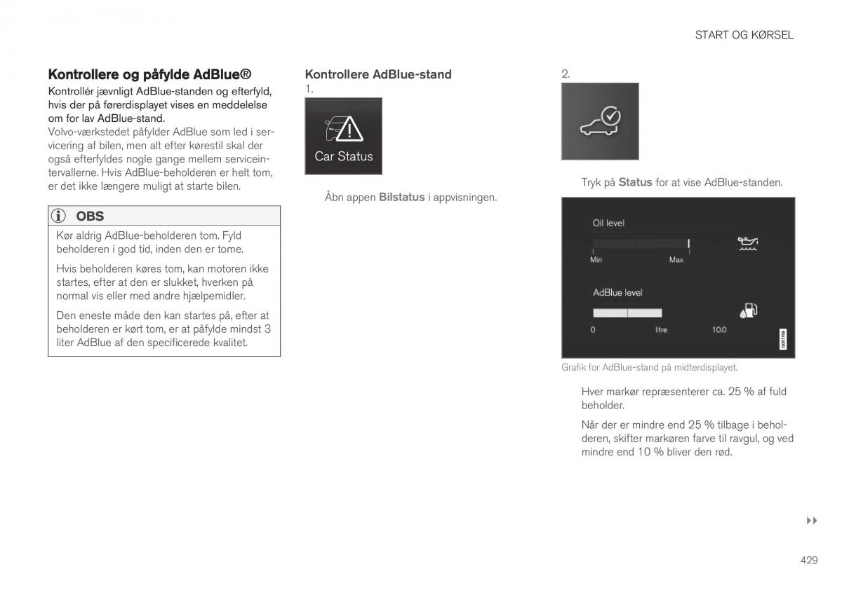 Volvo XC40 Bilens instruktionsbog / page 431