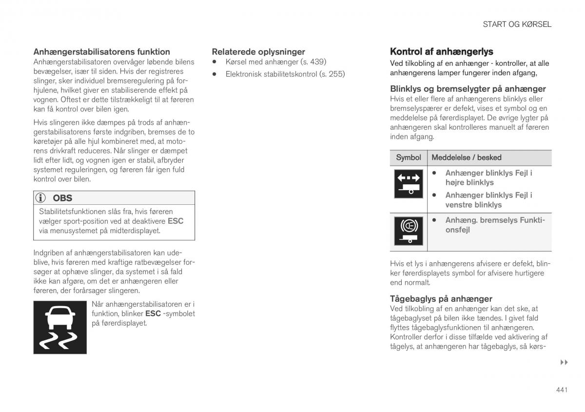 Volvo XC40 Bilens instruktionsbog / page 443