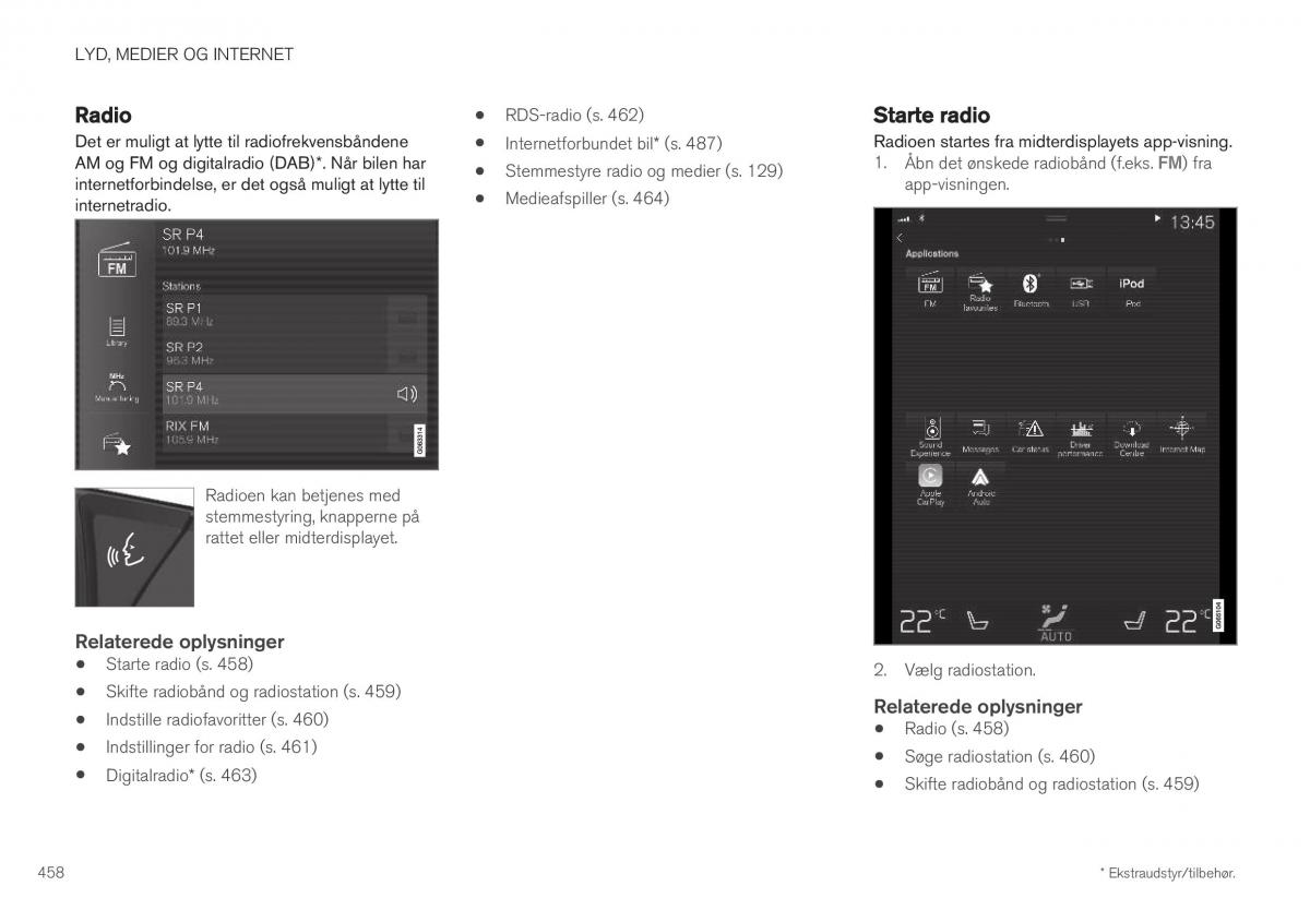 Volvo XC40 Bilens instruktionsbog / page 460