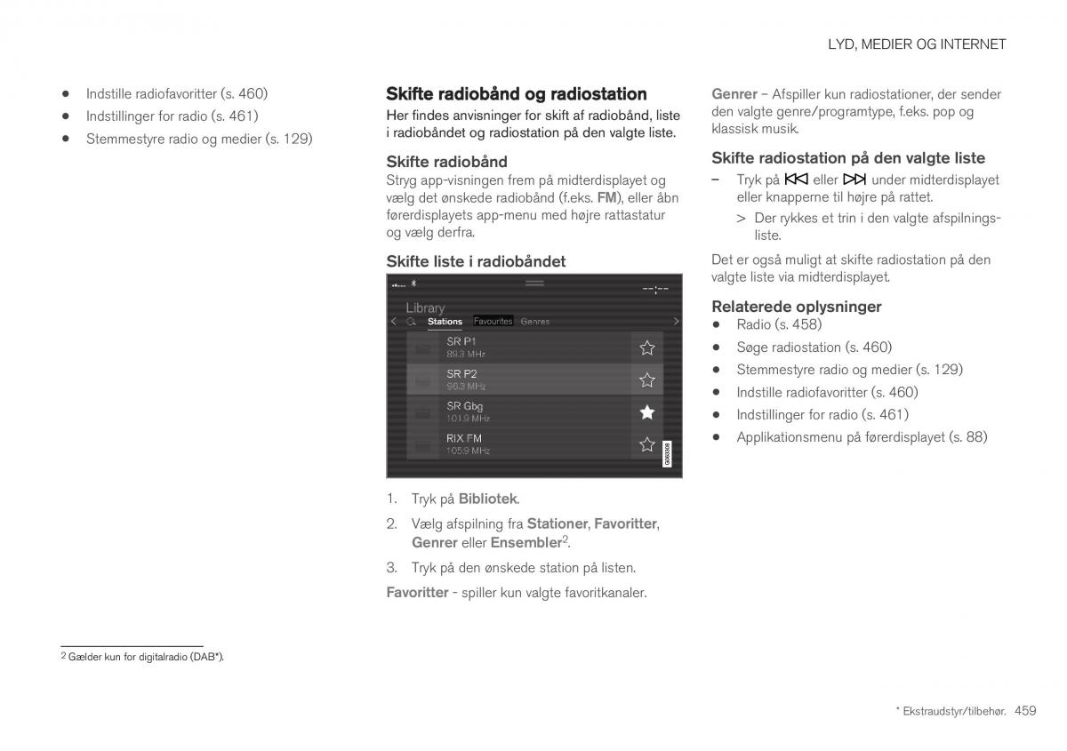 Volvo XC40 Bilens instruktionsbog / page 461