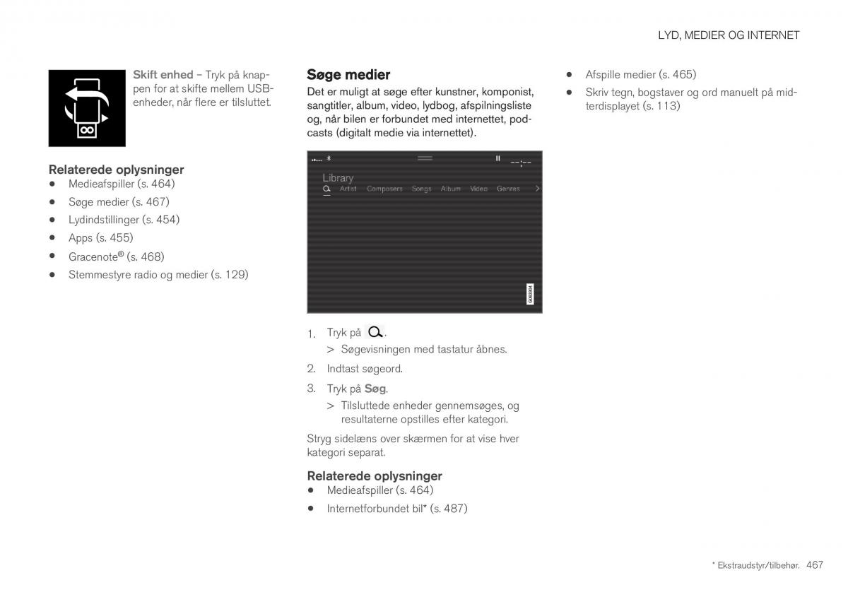 Volvo XC40 Bilens instruktionsbog / page 469