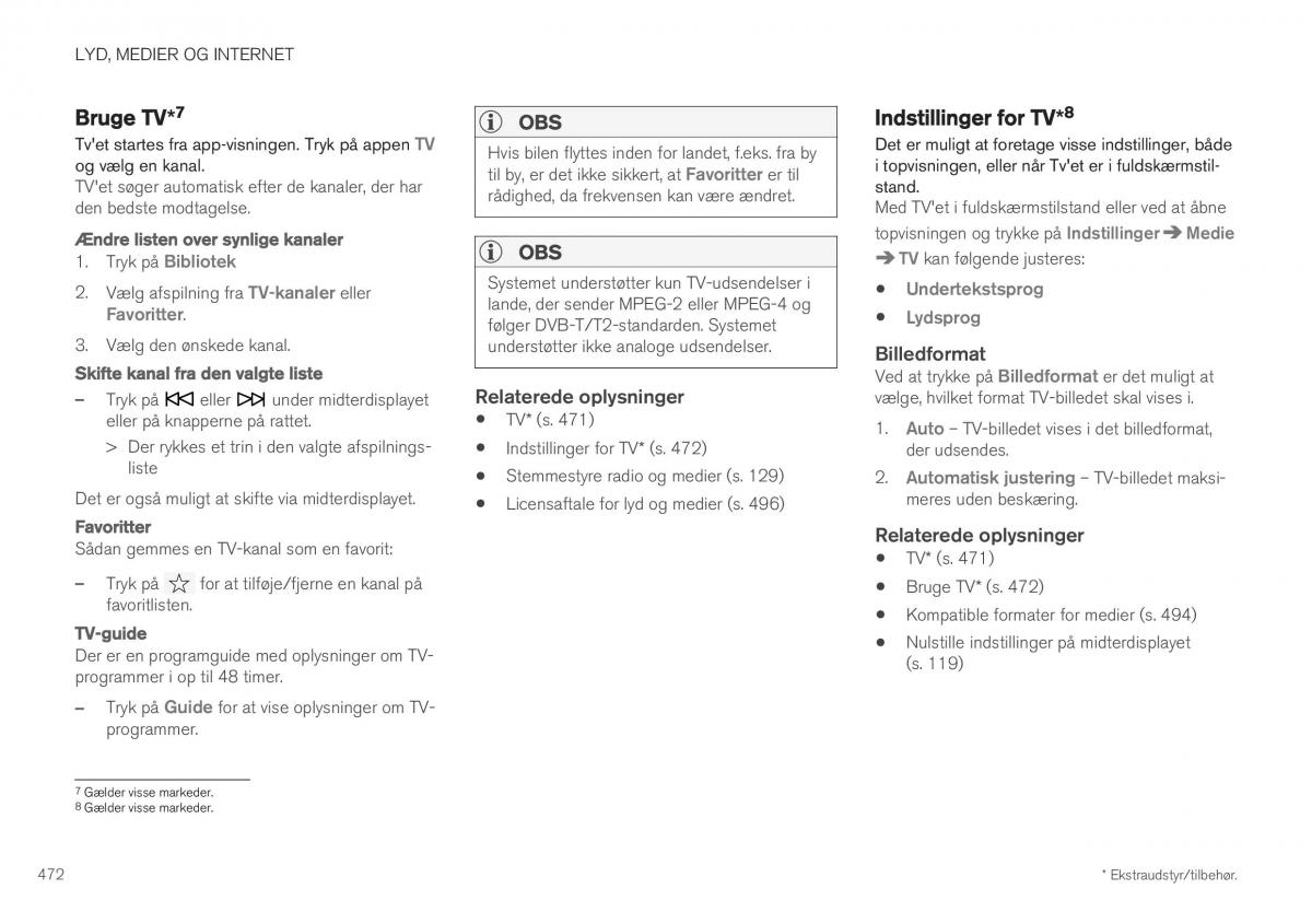 Volvo XC40 Bilens instruktionsbog / page 474