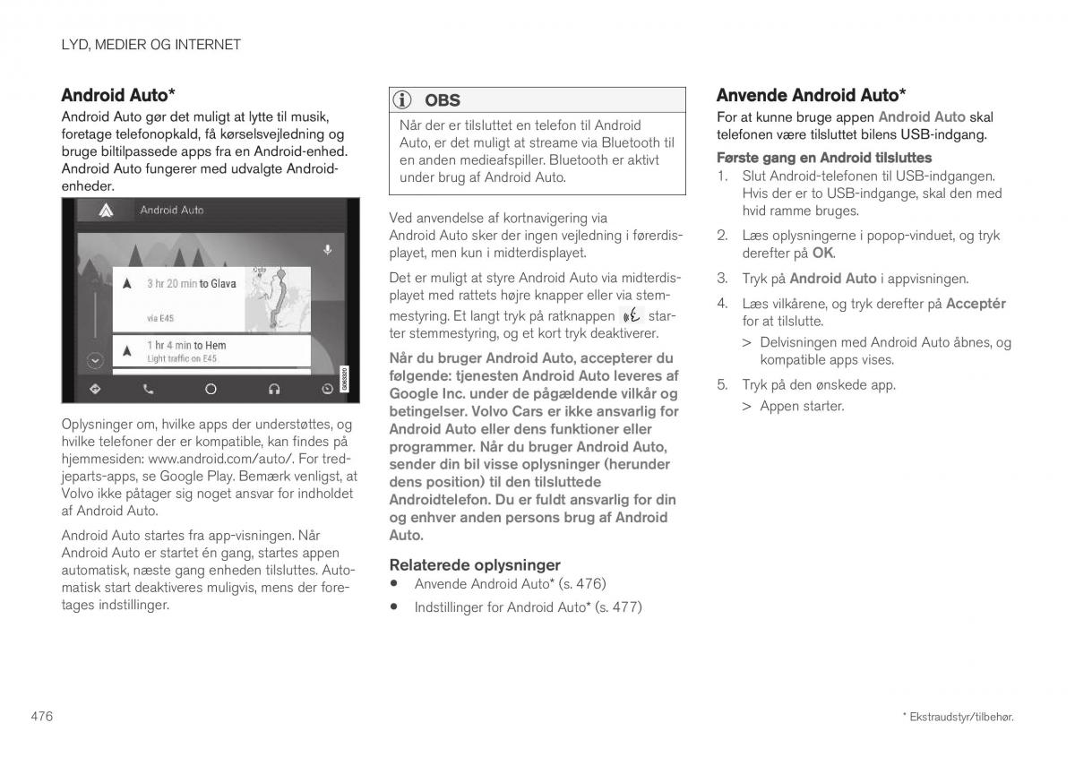 Volvo XC40 Bilens instruktionsbog / page 478