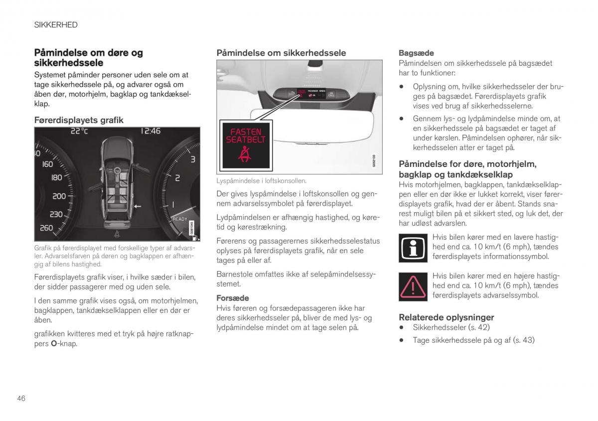 Volvo XC40 Bilens instruktionsbog / page 48