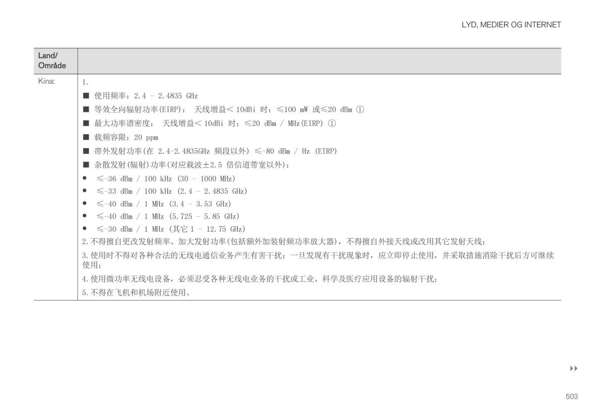 Volvo XC40 Bilens instruktionsbog / page 505