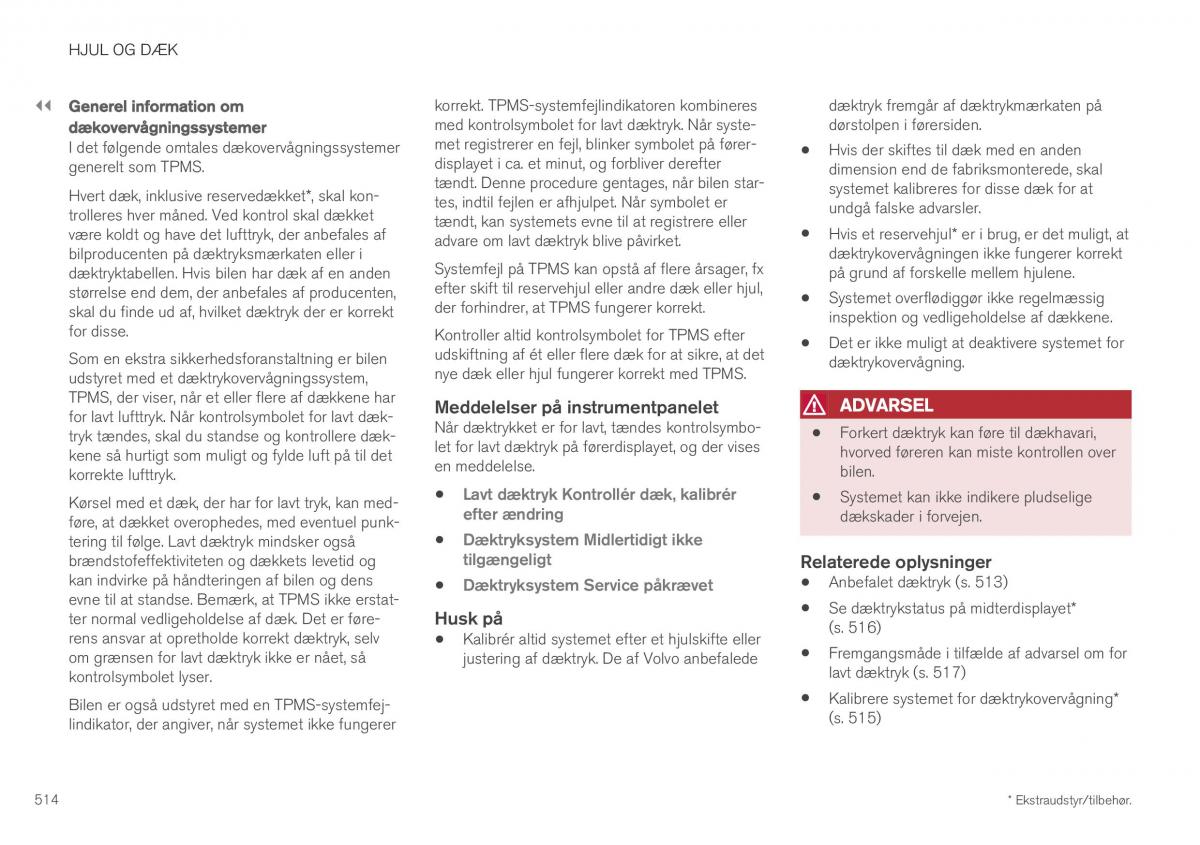 Volvo XC40 Bilens instruktionsbog / page 516