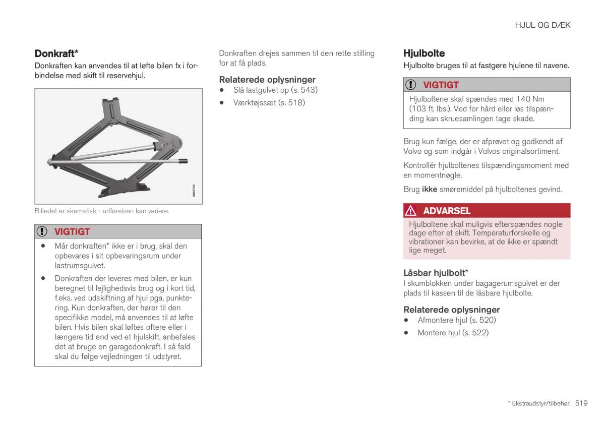 Volvo XC40 Bilens instruktionsbog / page 521