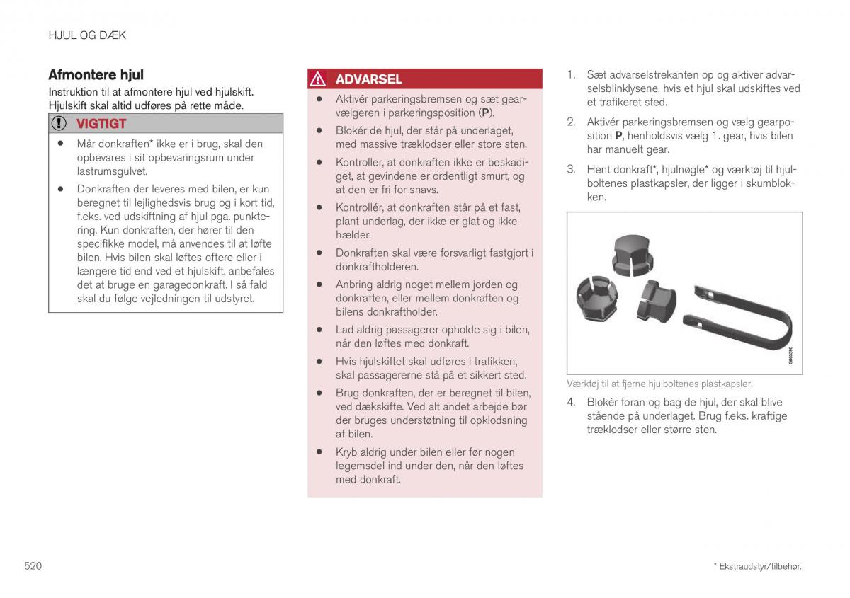 Volvo XC40 Bilens instruktionsbog / page 522