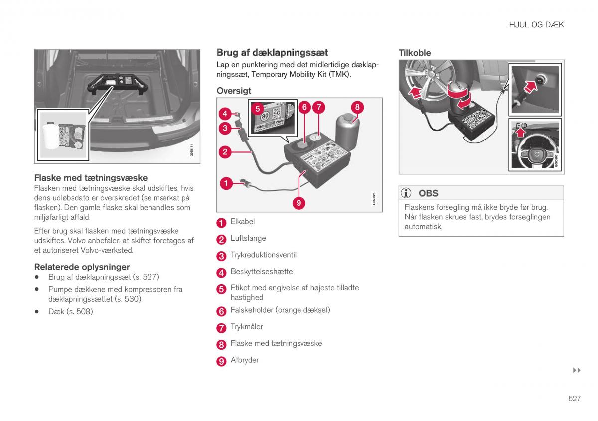 Volvo XC40 Bilens instruktionsbog / page 529