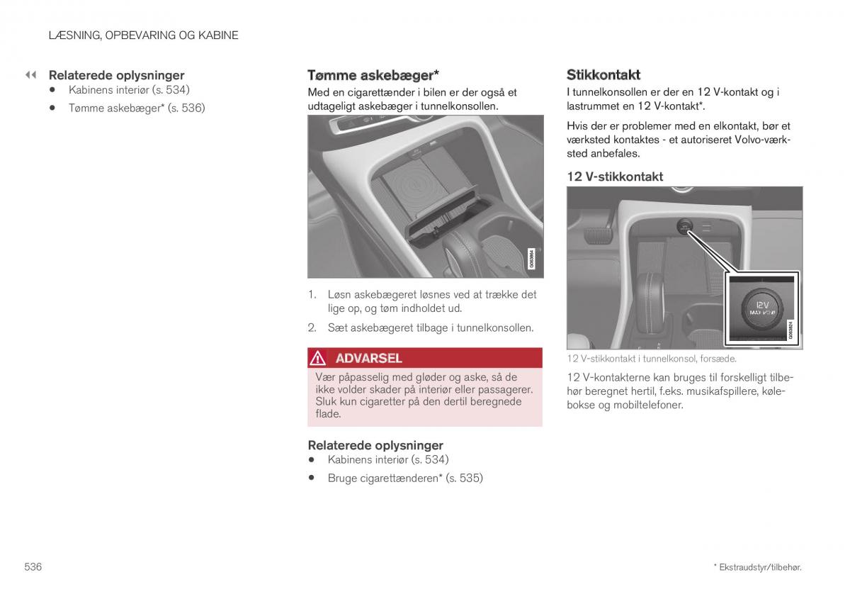 Volvo XC40 Bilens instruktionsbog / page 538