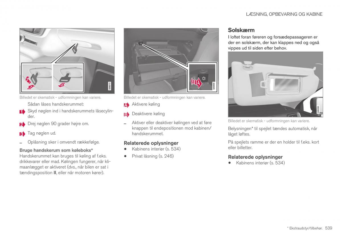 Volvo XC40 Bilens instruktionsbog / page 541