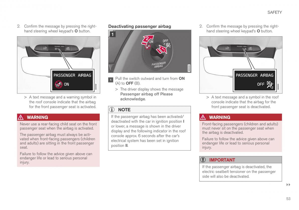 Volvo XC40 owners manual / page 55