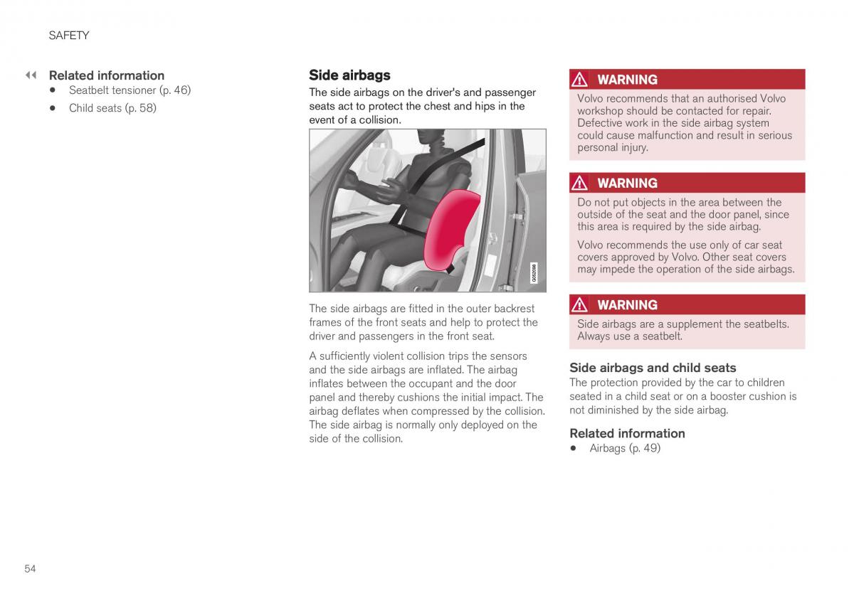 Volvo XC40 owners manual / page 56