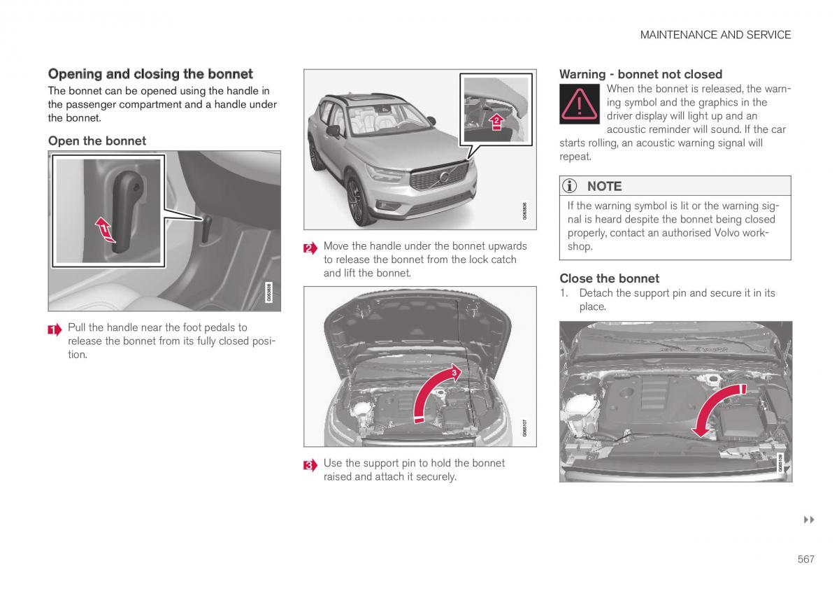 Volvo XC40 owners manual / page 569