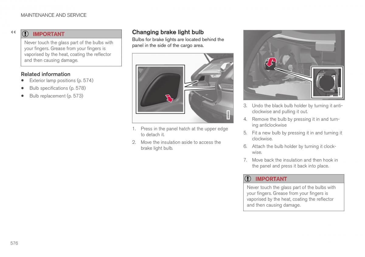 Volvo XC40 owners manual / page 578