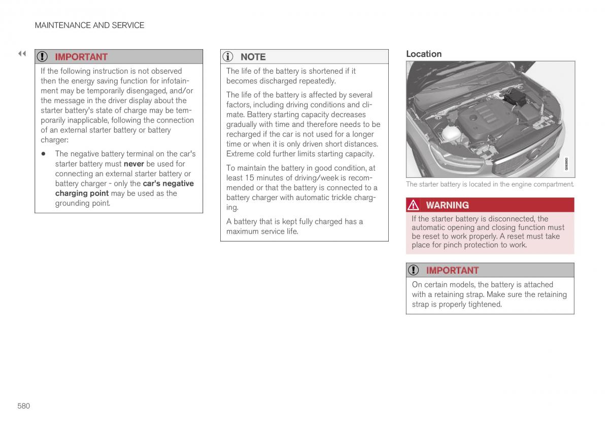 Volvo XC40 owners manual / page 582