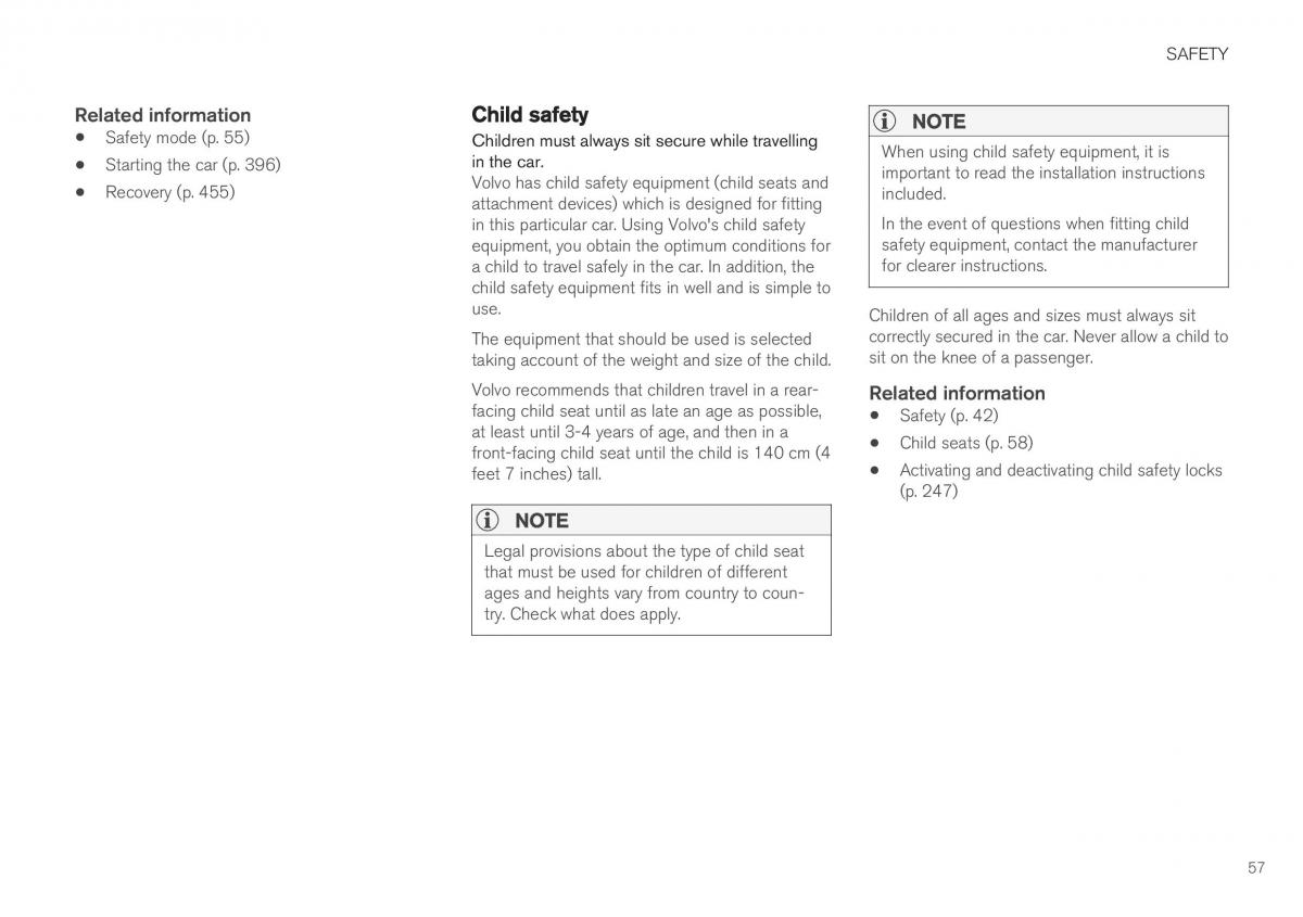 Volvo XC40 owners manual / page 59