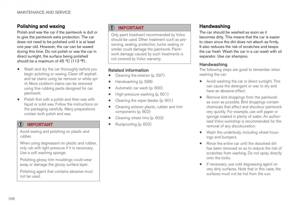 Volvo XC40 owners manual / page 600