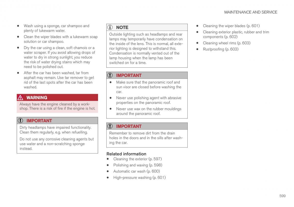 Volvo XC40 owners manual / page 601