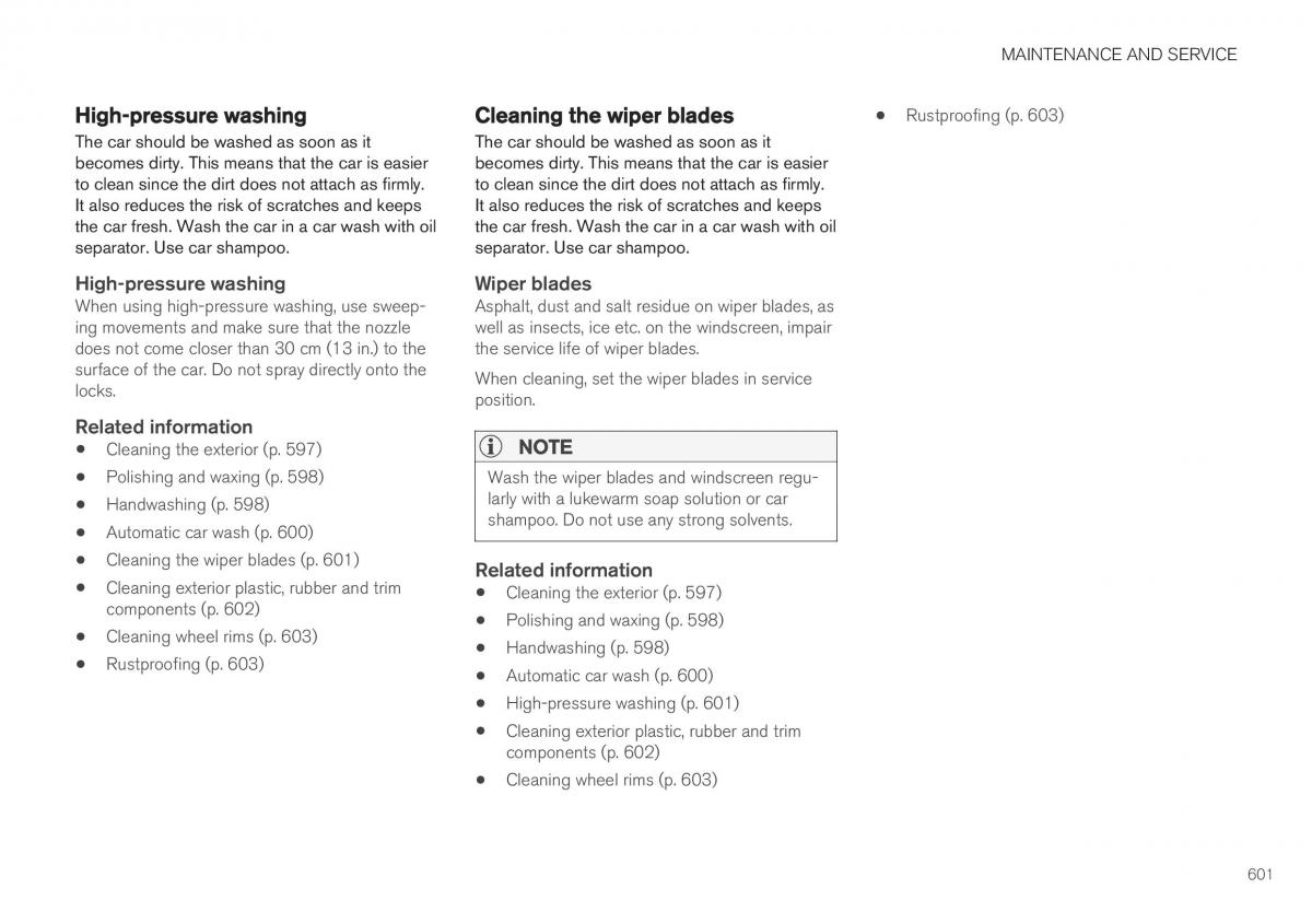 Volvo XC40 owners manual / page 603